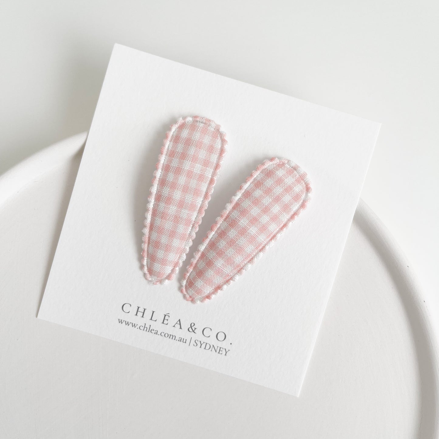 Valentina Fabric Covered Snap Clip