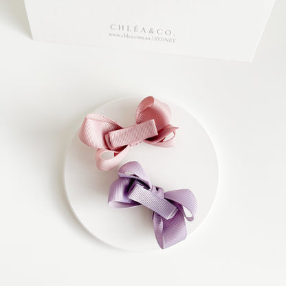 Petite Emilia Pigtail Bow Set