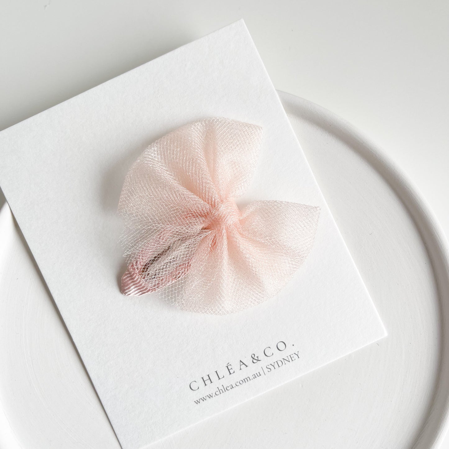 Aurora Tulle Bow Snap Clip