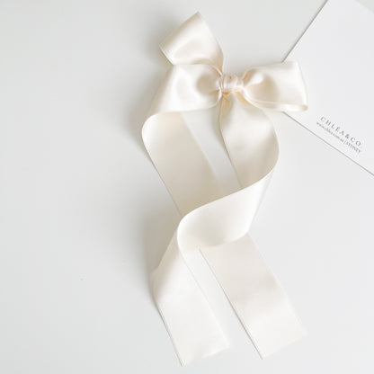 Signature Satin Long Tail Bow | Large