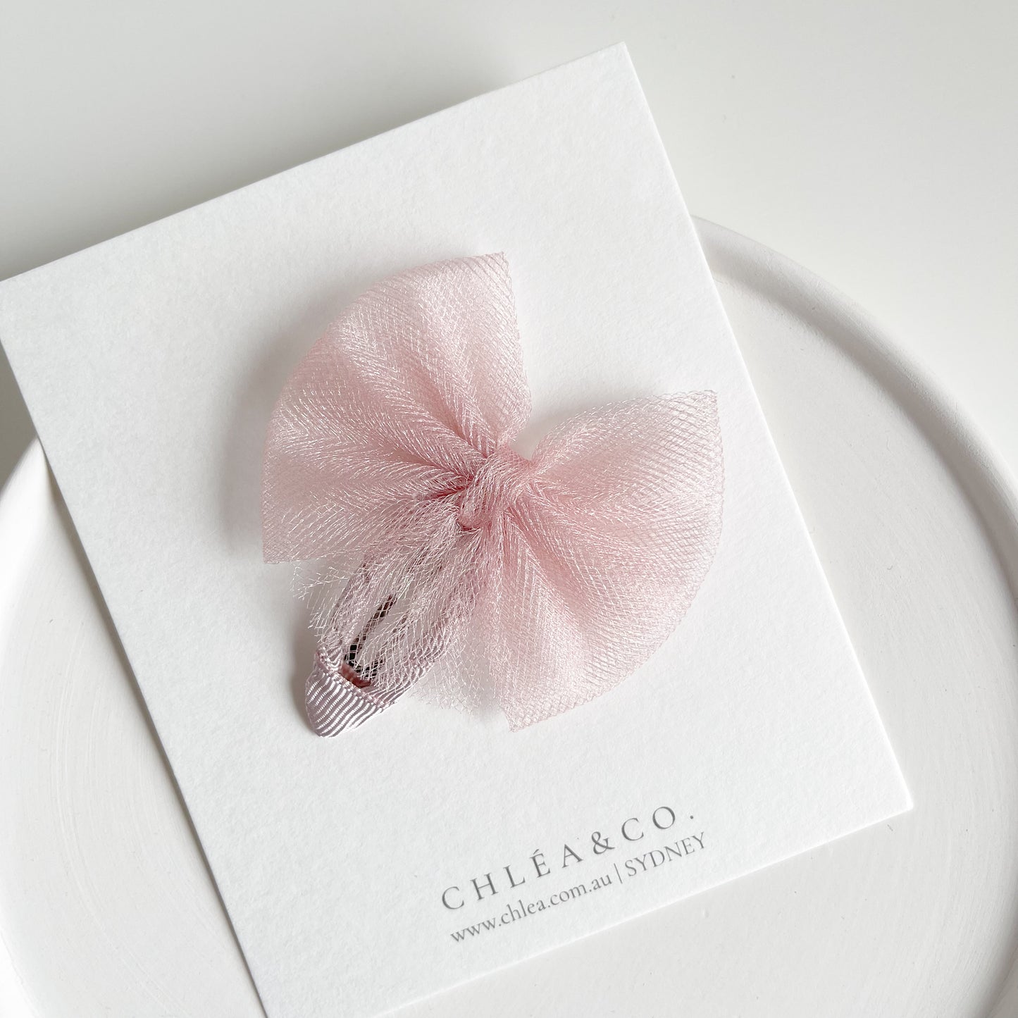 Aurora Tulle Bow Snap Clip