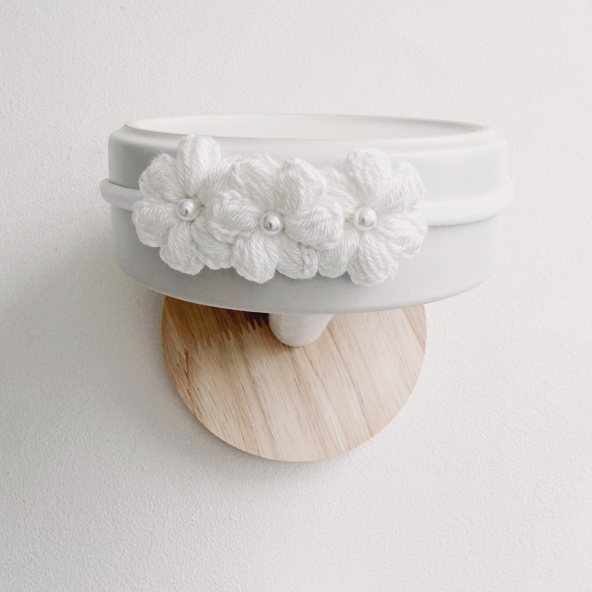 Pearl Floral Crochet Baby Headband