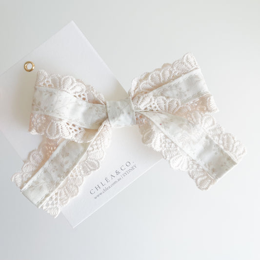 Elena Lace Classic Bow
