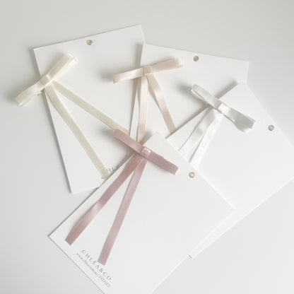 Petite Satin Long Tail Bow (2 Tails)