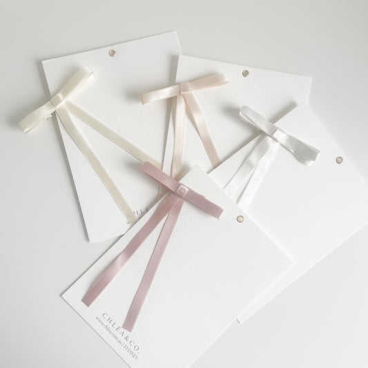 Petite Satin Long Tail Bow (2 Tails)