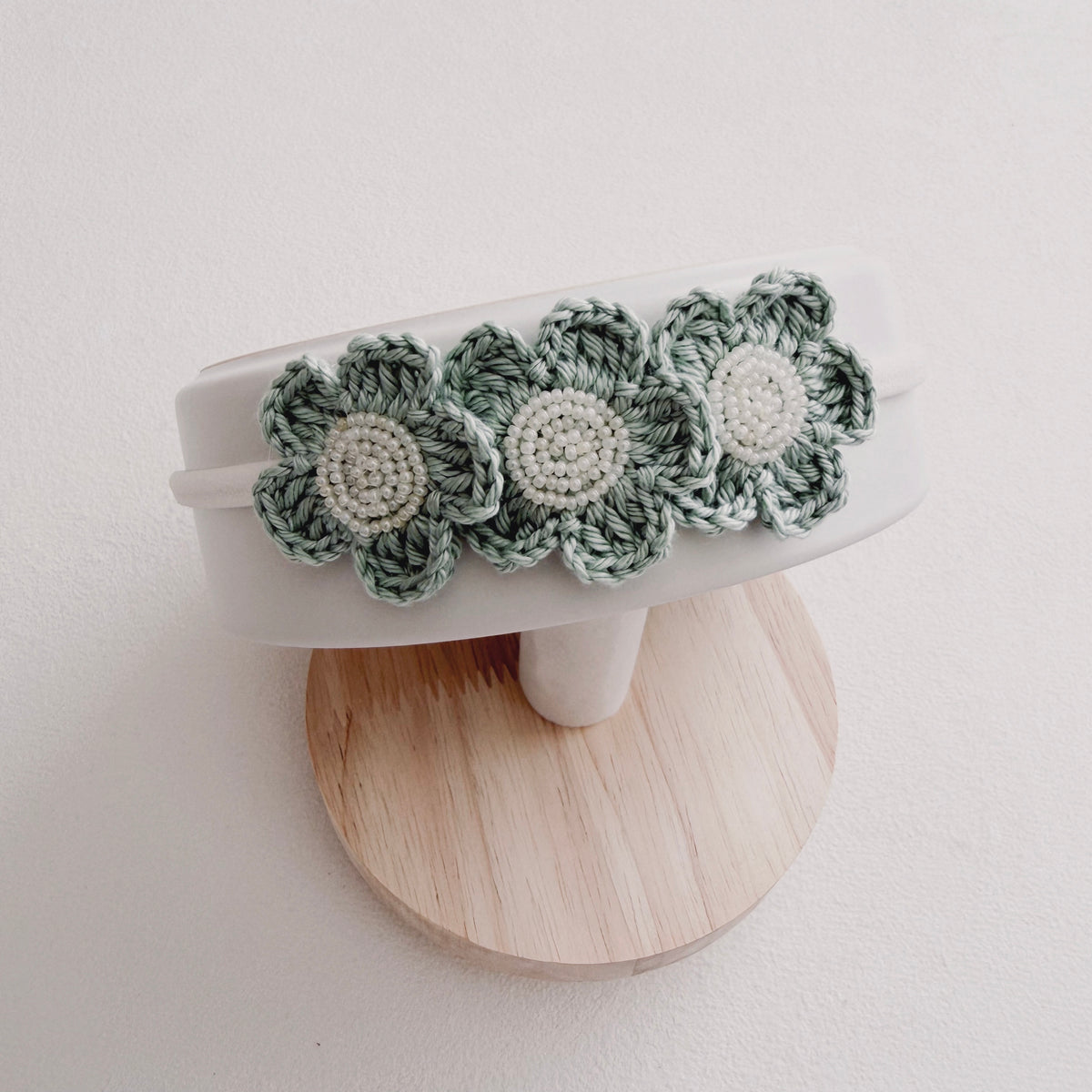 Grace Floral Crochet Baby Headband