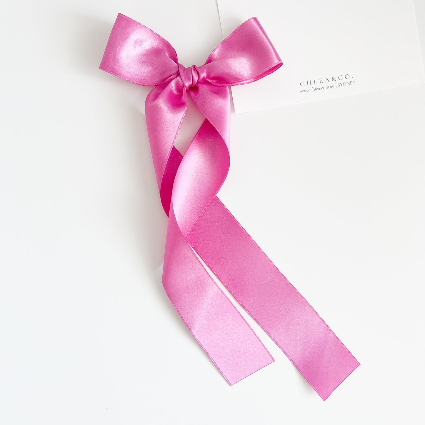 Signature Satin Long Tail Bow | Large