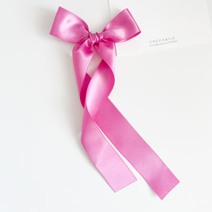Signature Satin Long Tail Bow | Large