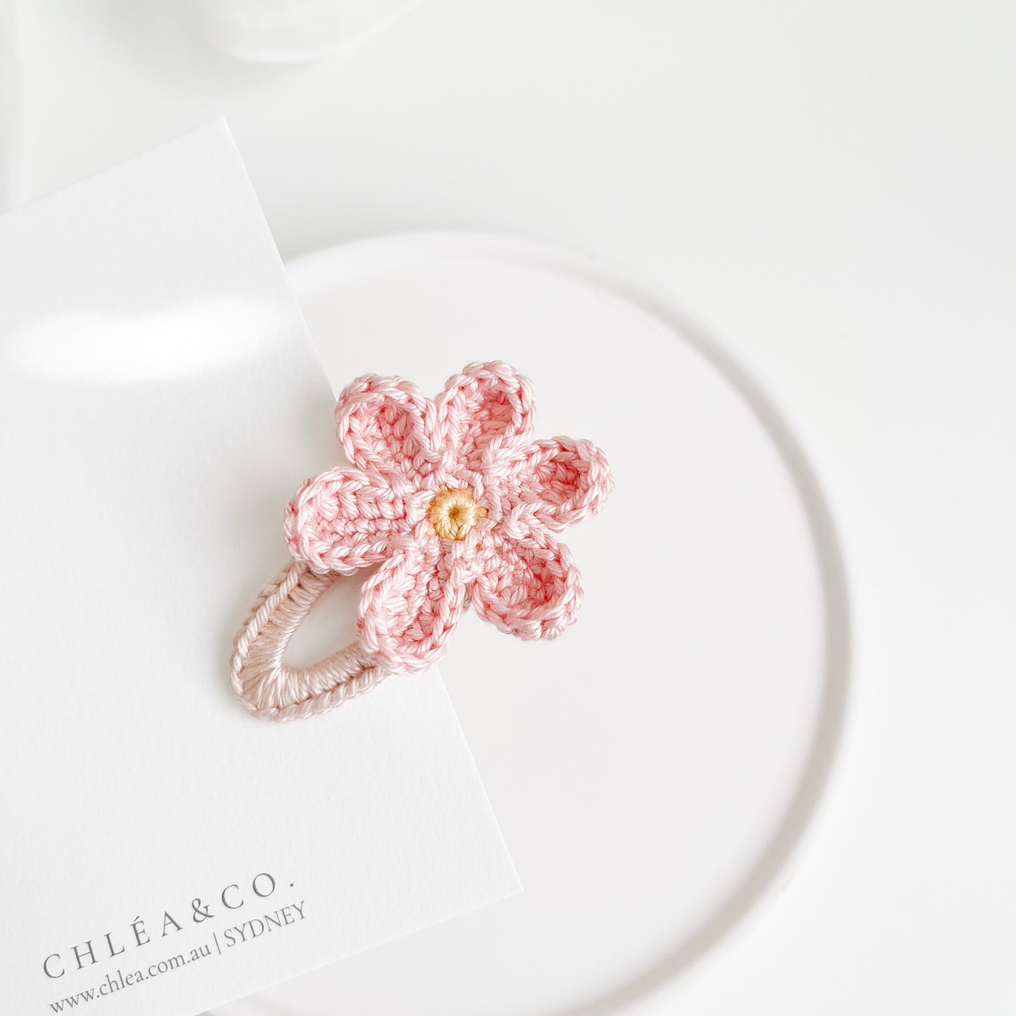 Primrose Petal Crochet Hair Clip