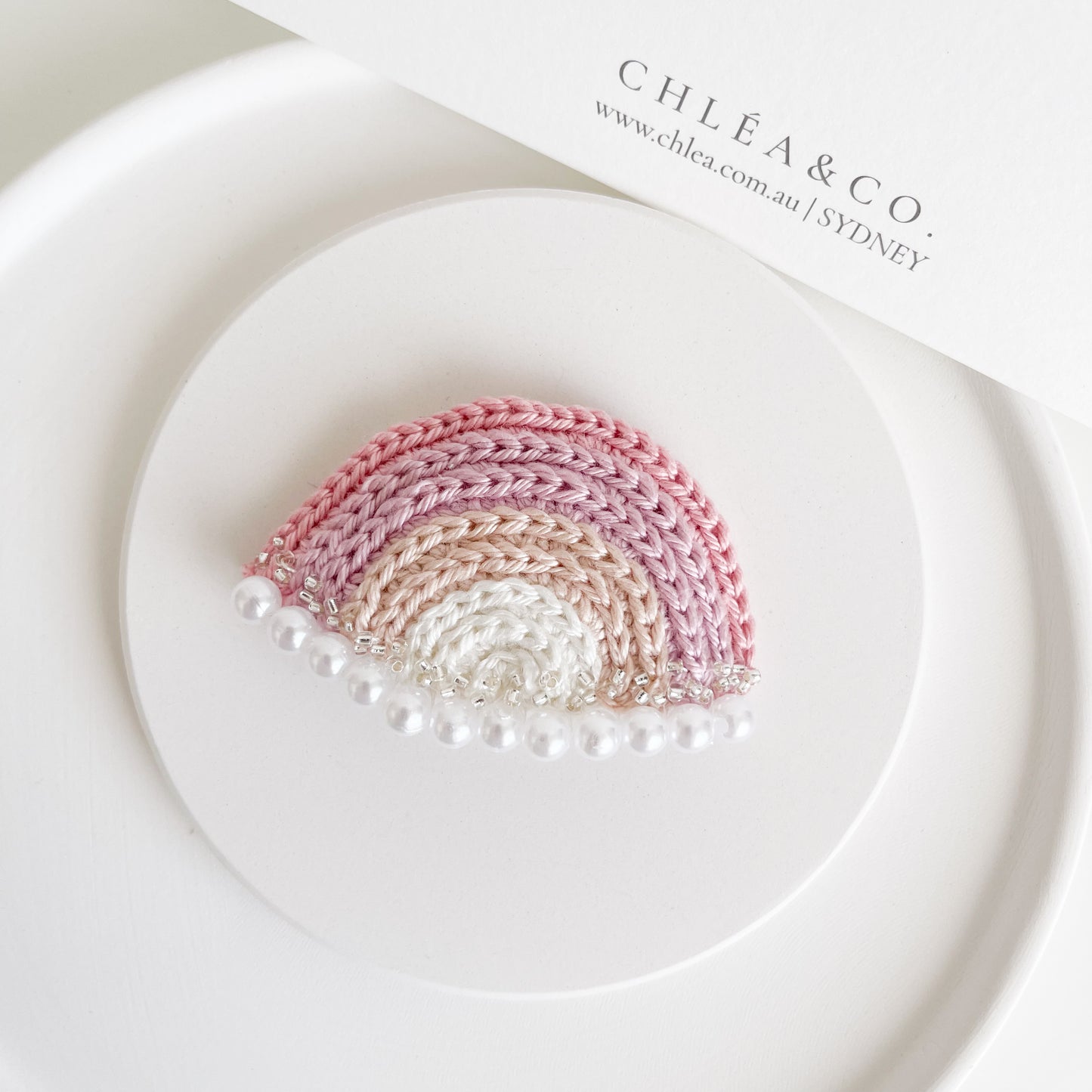Rose Rainbow Crochet Clip