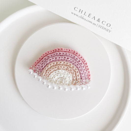 Rose Rainbow Crochet Clip