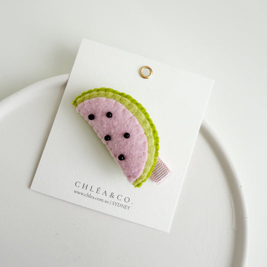 Watermelon Felt Clip