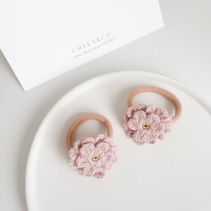 Dahlia Bloom Crochet Bobbles | Set of 2