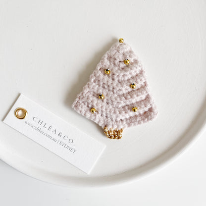 Pastel Christmas Tree Hair Clip
