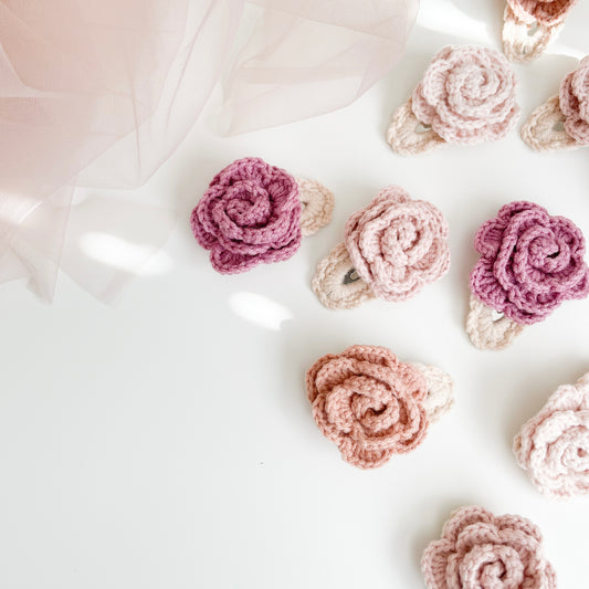 Agatha Rose Crochet Hair Clip