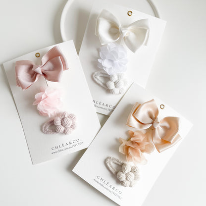 Tiara Hair Clip Set