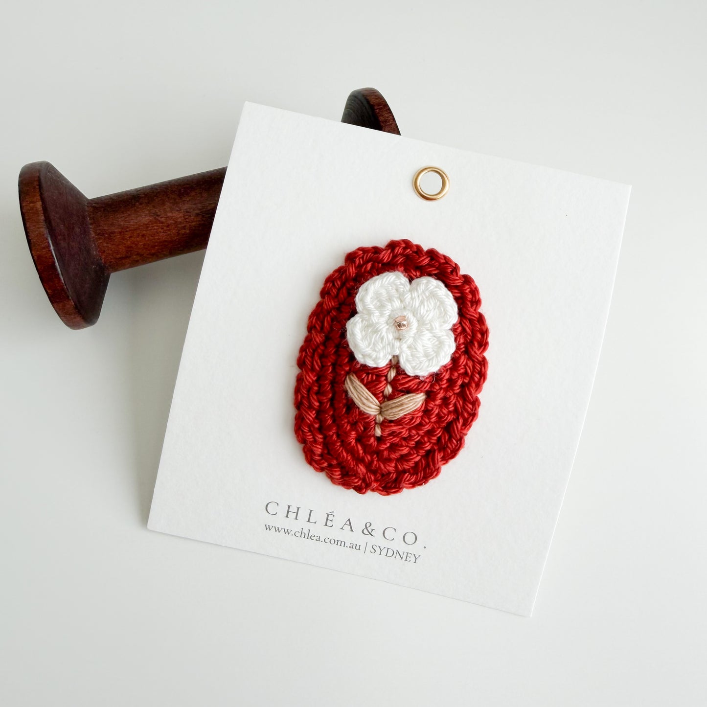 Vintage Flower Crochet Clip