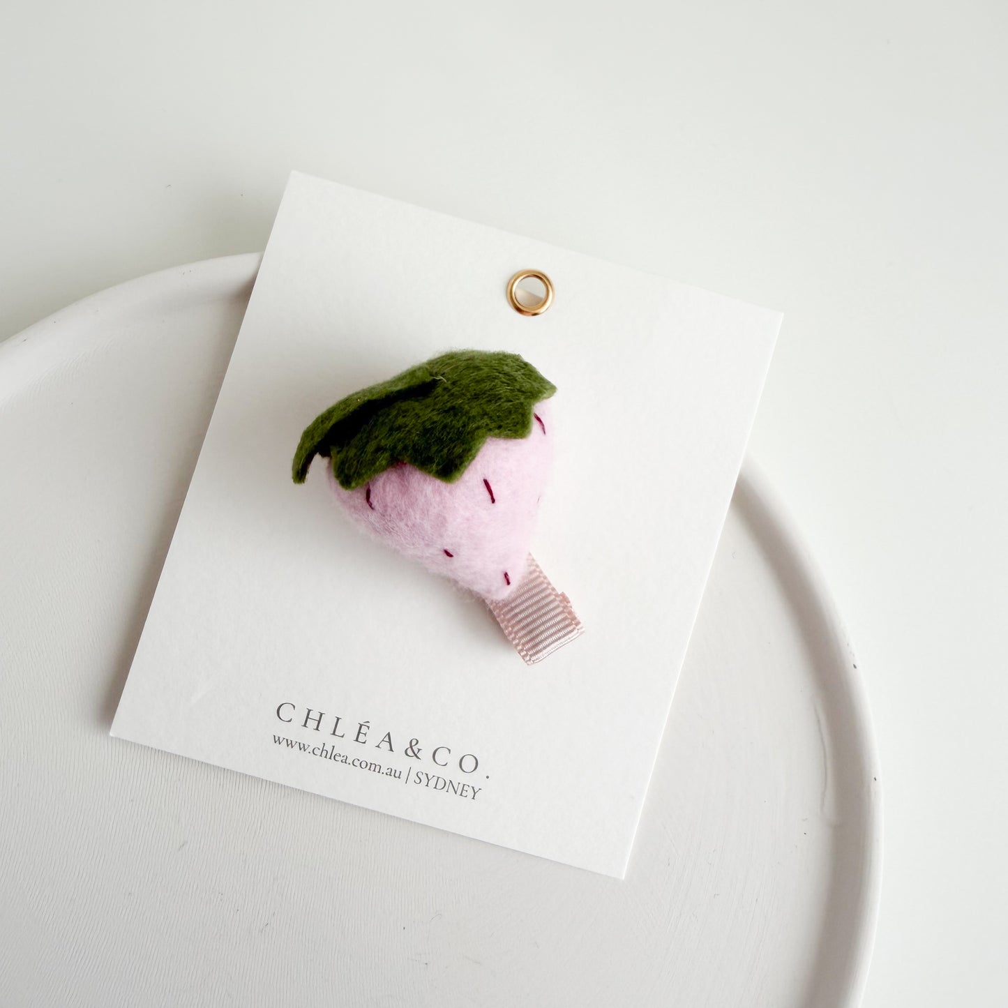 Strawberry Felt Clip