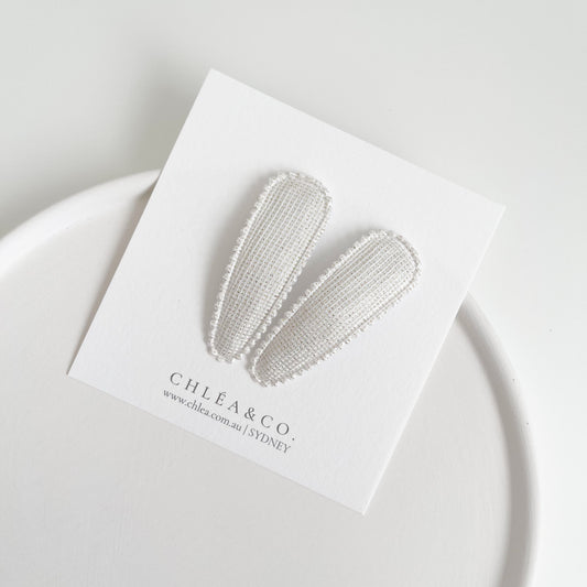Alina Fabric Covered Snap Clip