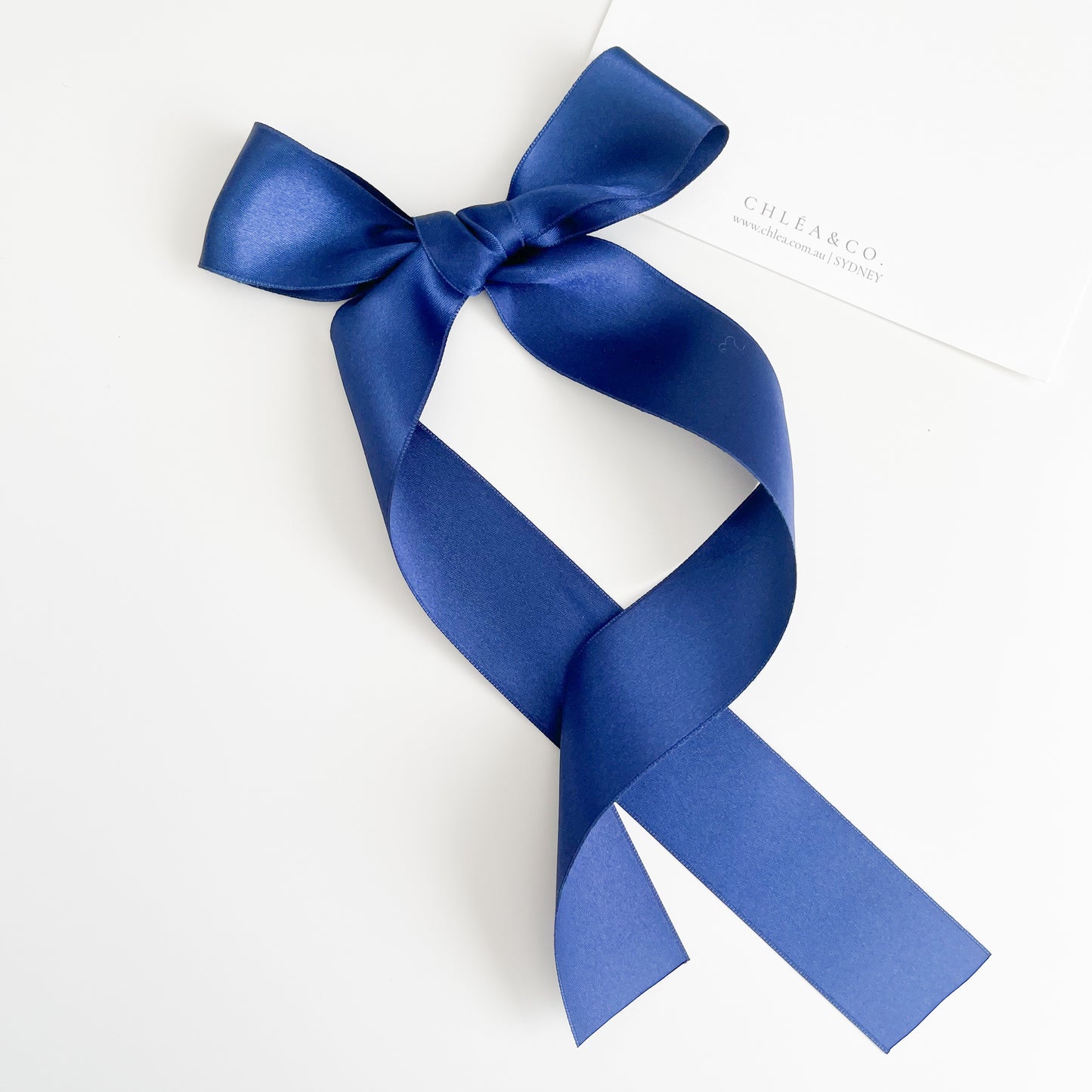 Signature Satin Long Tail Bow | Large