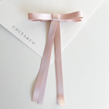 Petite Satin Long Tail Bow