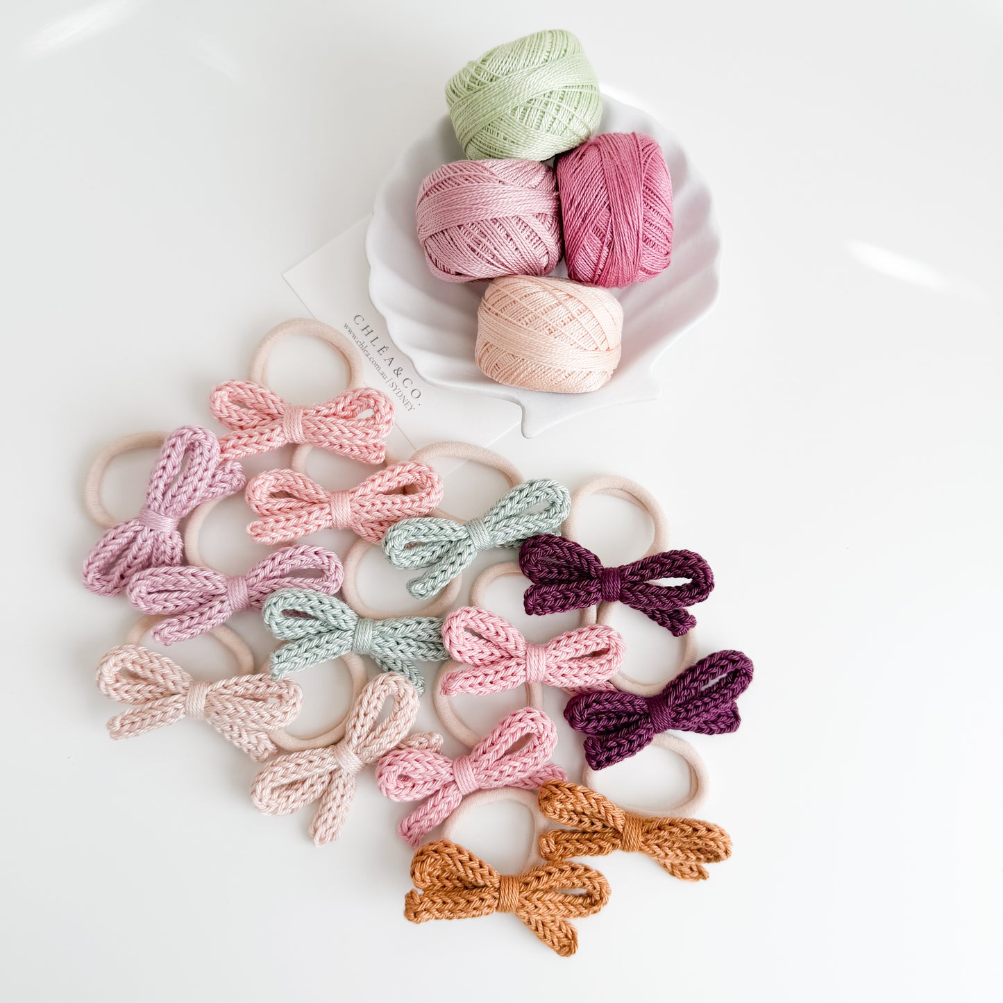 Soleil Bow Crochet Bobbles | Set of 2