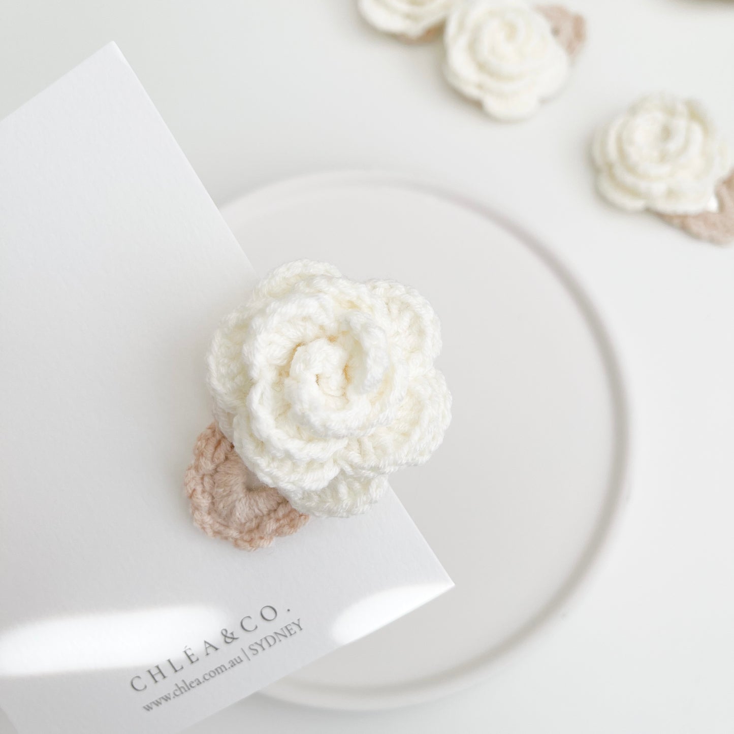 Agatha Rose Crochet Hair Clip