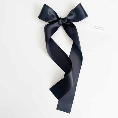 Signature Satin Long Tail Bow | Large