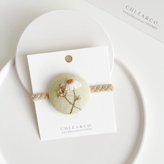Embroidered Hair Ties | Chamomile
