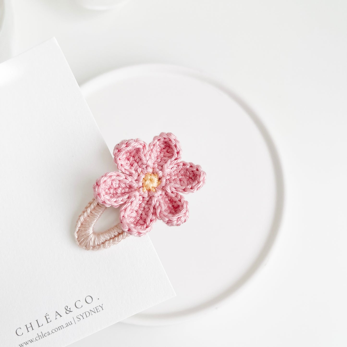 Primrose Petal Crochet Hair Clip