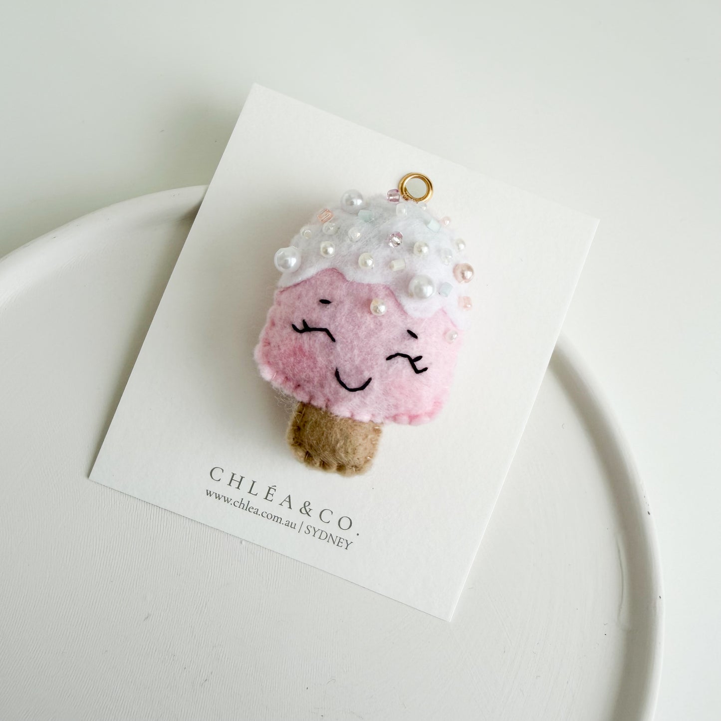 Ice Cream Felt Clip
