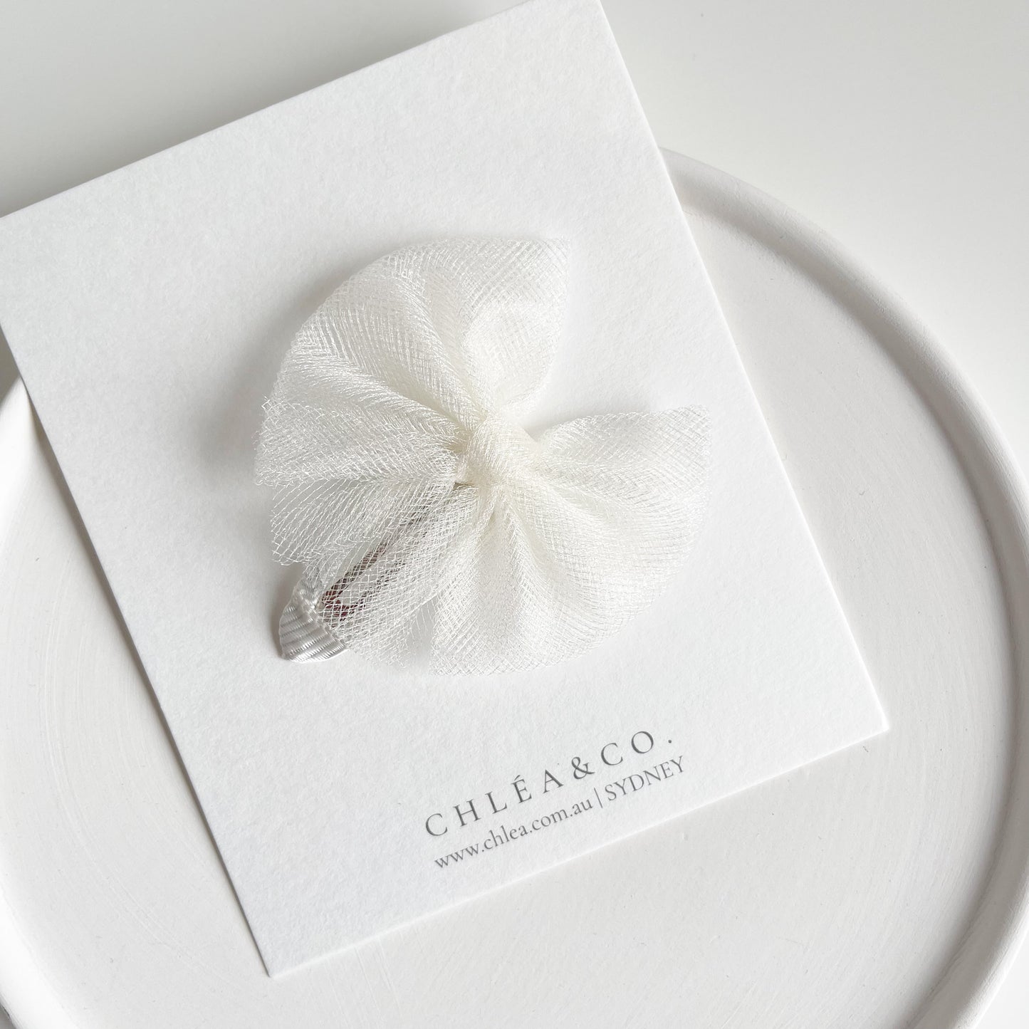 Aurora Tulle Bow Snap Clip