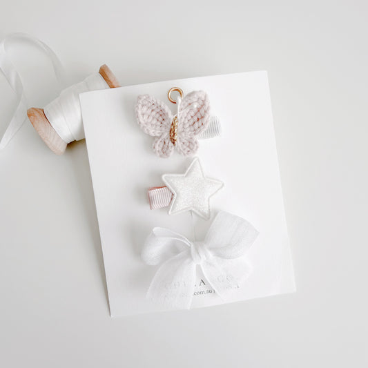 Whimsical Butterfly | 3pc Mixed Baby Hair Clips
