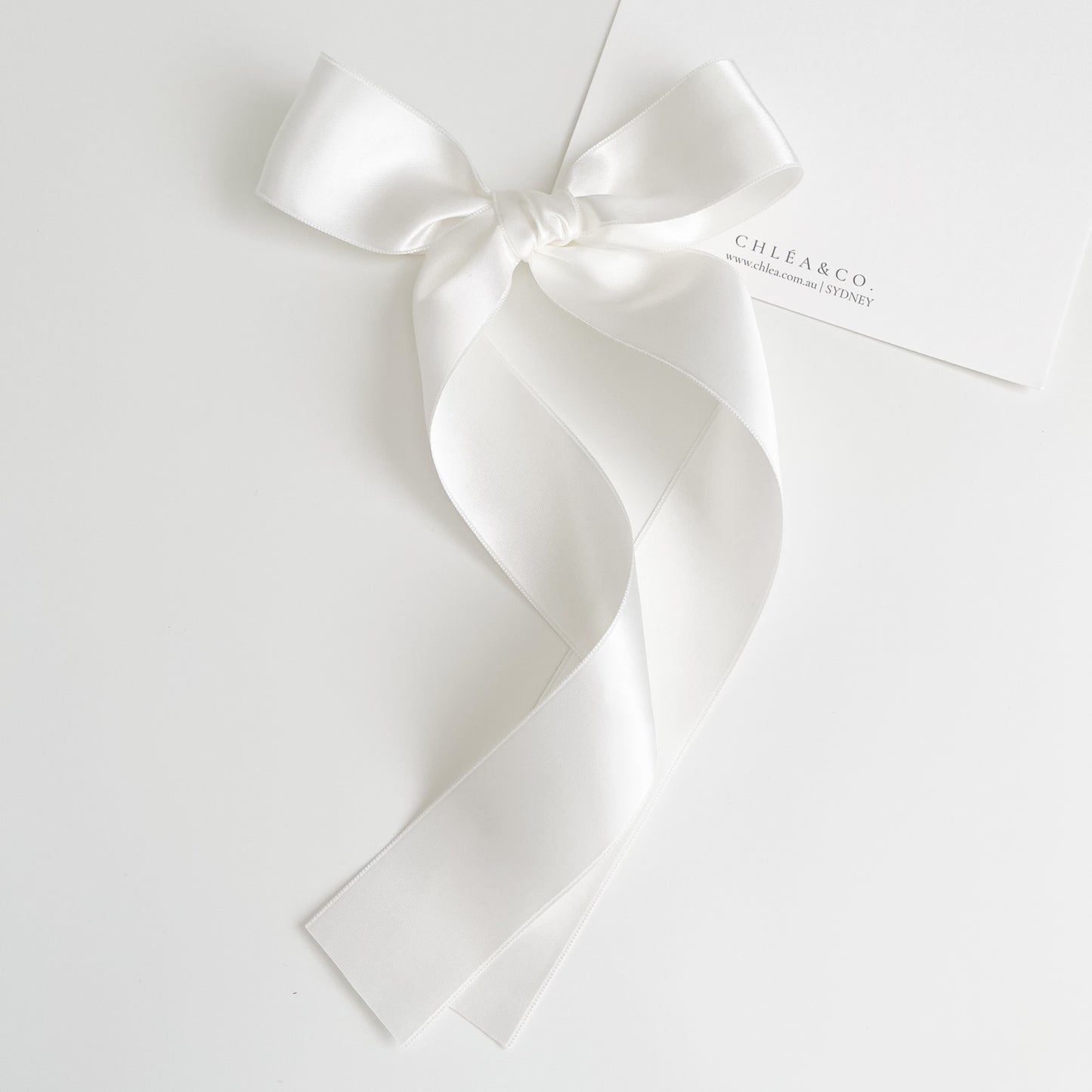 Signature Satin Long Tail Bow | Large