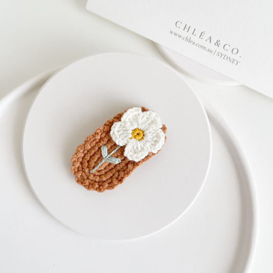 Petal & Earth Crochet Snap Clip