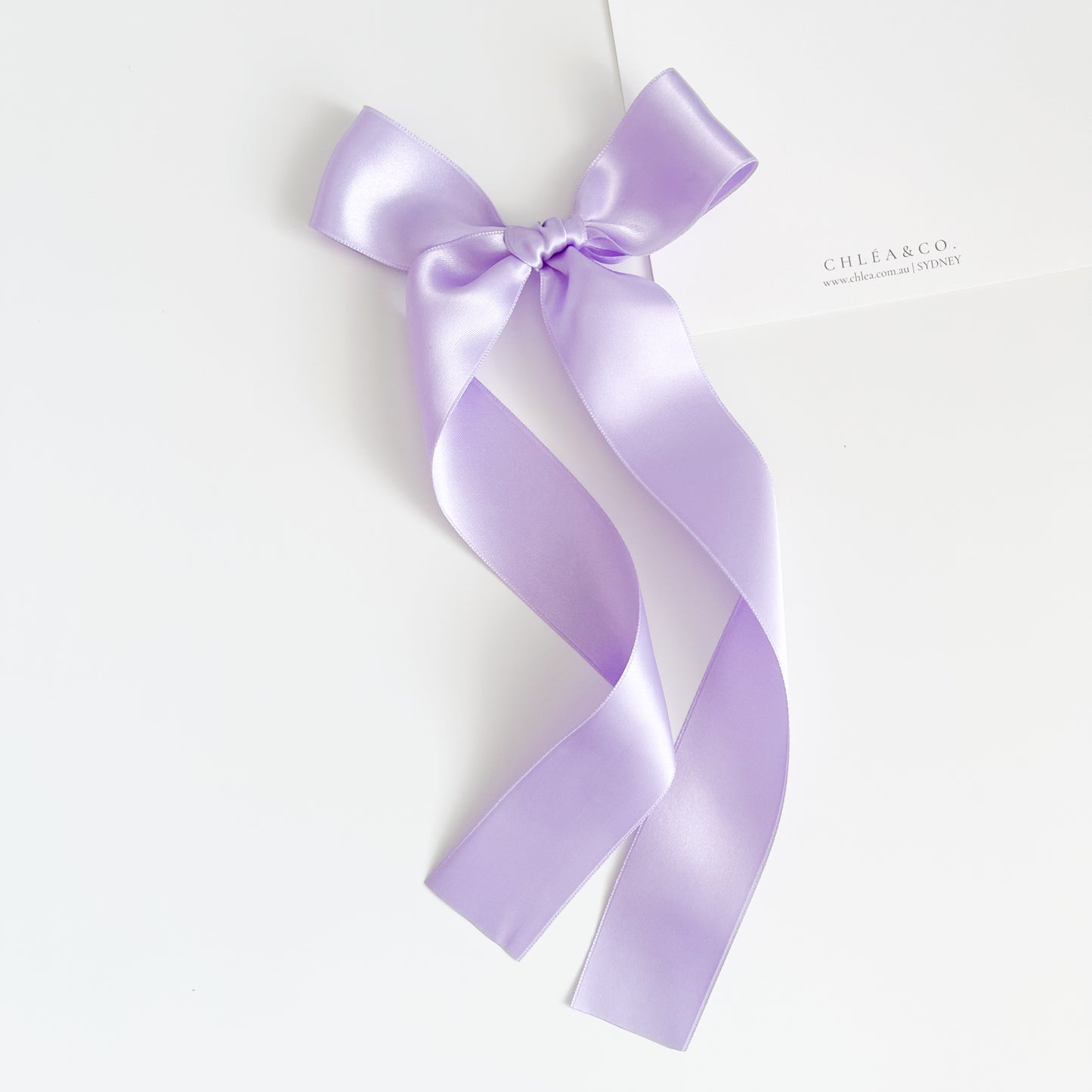 Signature Satin Long Tail Bow | Large