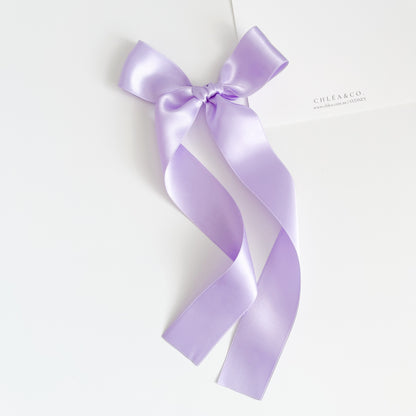 Signature Satin Long Tail Bow | Large