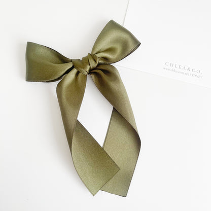 Signature Satin Long Tail Bow |  Petite XL