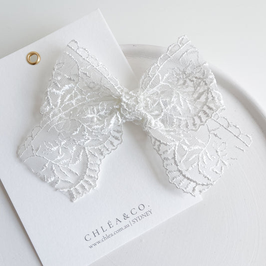 Livia Lace Bow Clip
