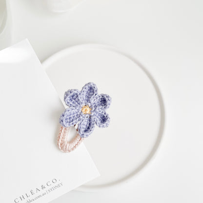 Primrose Petal Crochet Hair Clip
