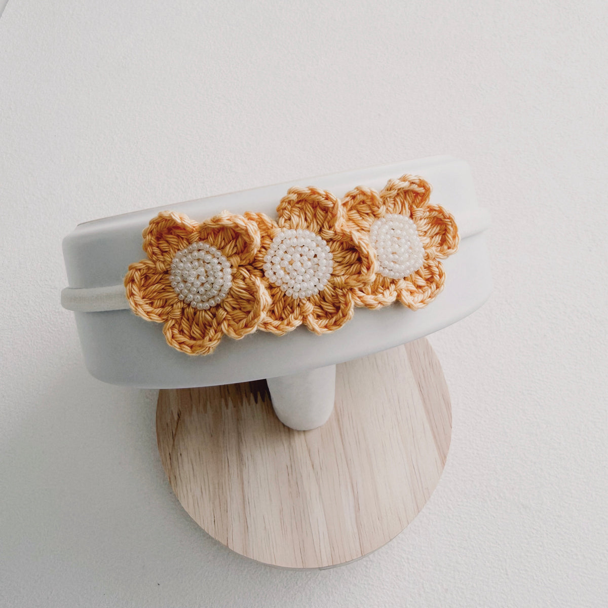 Grace Floral Crochet Baby Headband
