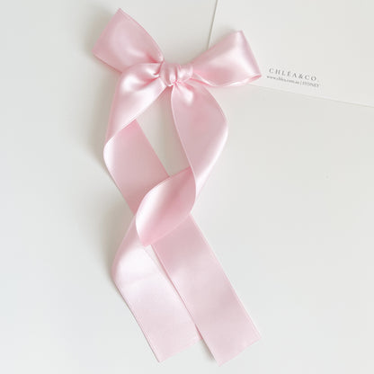 Signature Satin Long Tail Bow | Large
