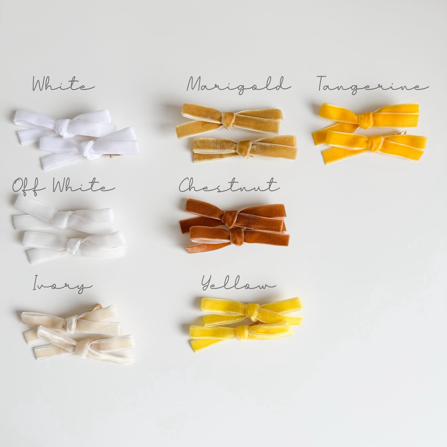 Velvet Bows |  Set of 2 Dainty Bows
