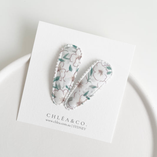 Heidi Fabric Covered Snap Clip