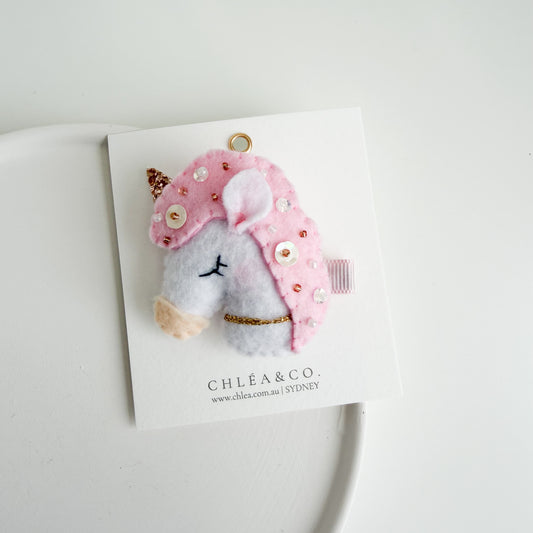 Unicorn Felt Clip