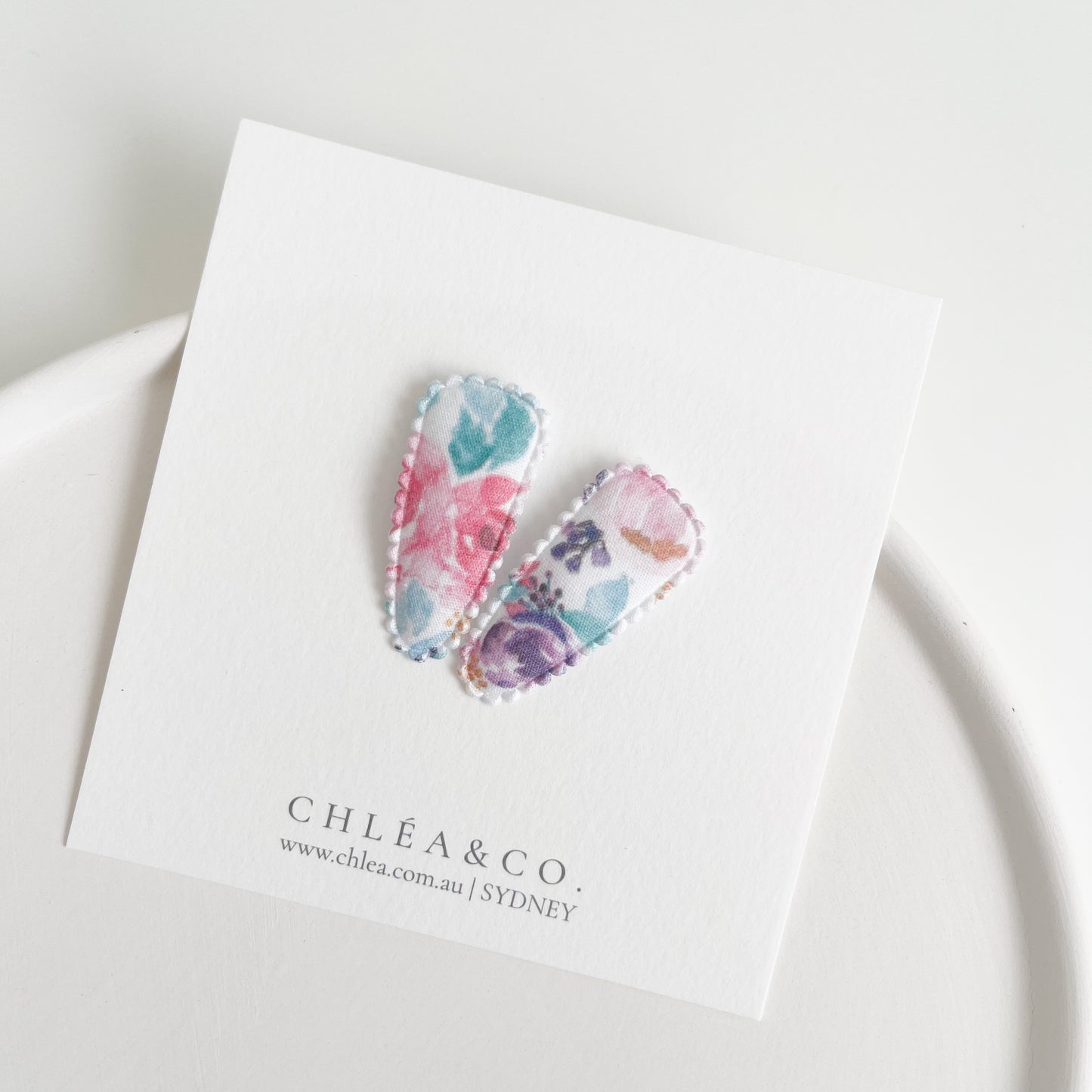 Petite Florentina Fabric Covered Snap Clip