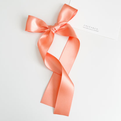 Signature Satin Long Tail Bow | Large