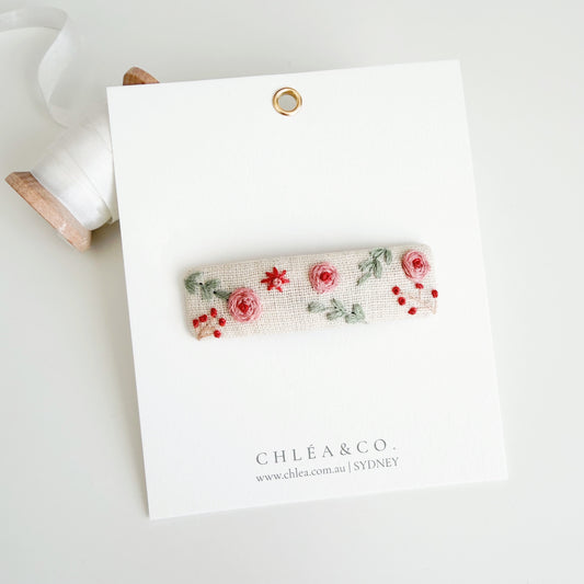 Embroidered Hair Clip | Rosie Posie