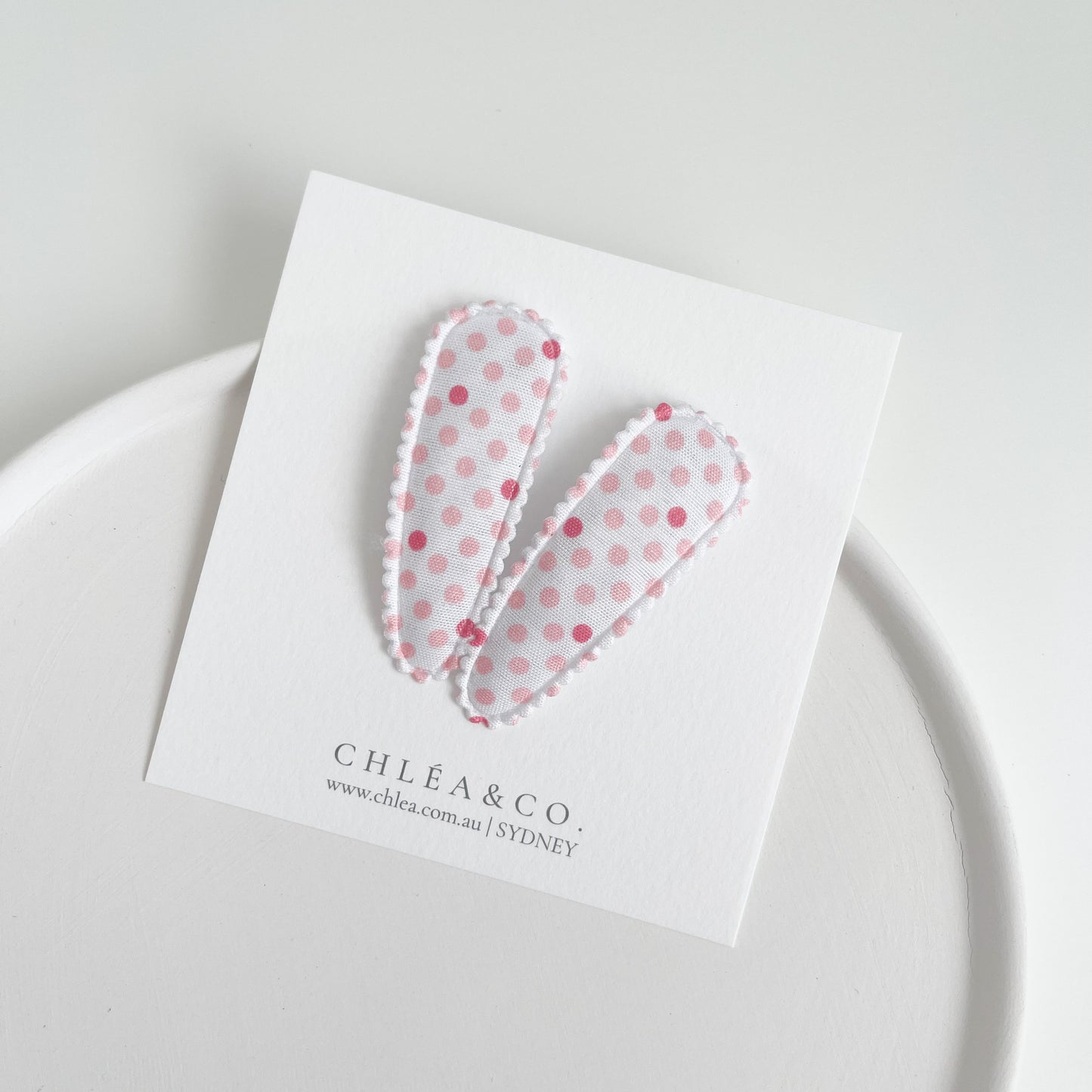 Ellie Fabric Covered Snap Clip