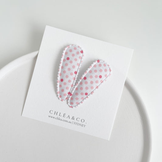 Ellie Fabric Covered Snap Clip